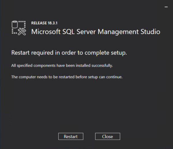 Выбор места установки SQL Server Management Studio